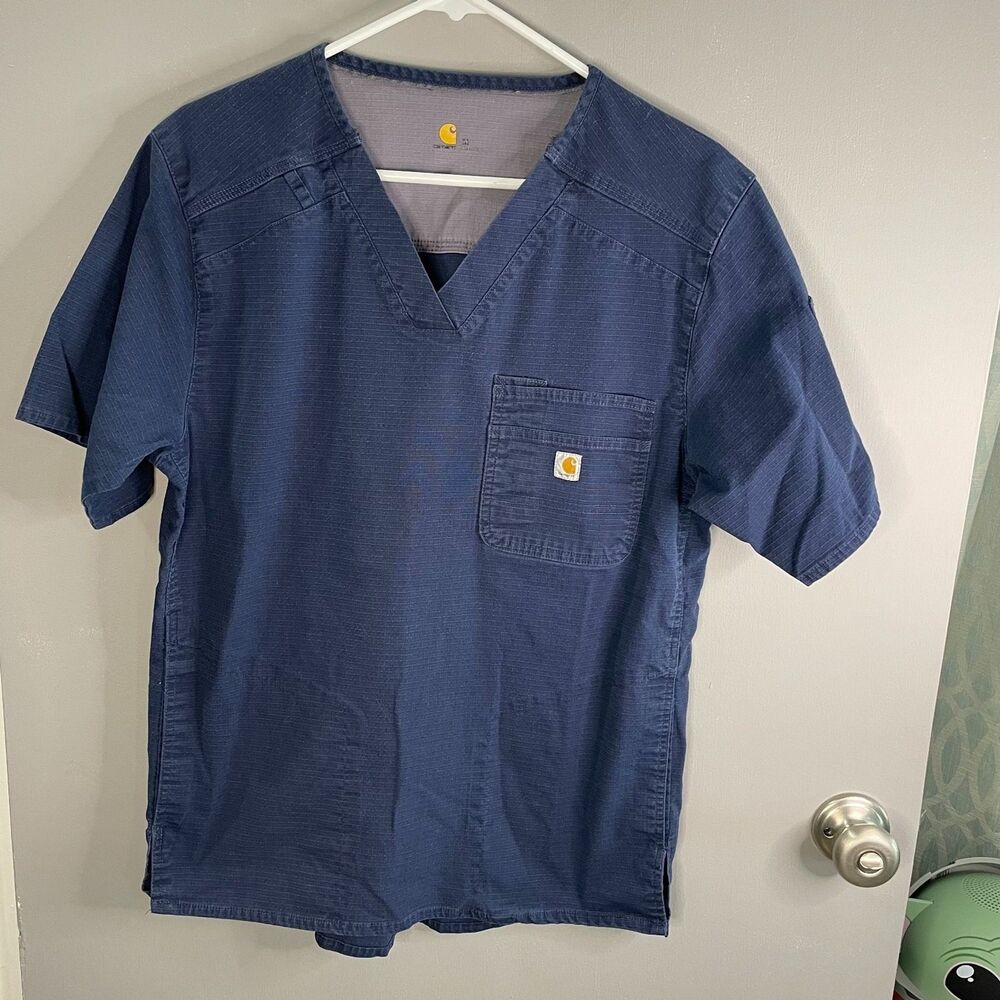 Carhartt Mens M Short Sleeve V Neck Ripstop Scrub Top